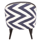 Admiral Leather & Fabric Occasional Chair - Black