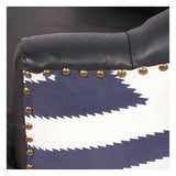 Admiral Leather & Fabric Occasional Chair - Black