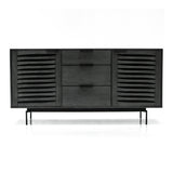 Bronks 2-Door 3-Drawer Acacia Buffet Sideboard - Black