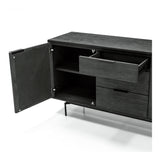 Bronks 2-Door 3-Drawer Acacia Buffet Sideboard - Black