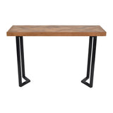 Marston Geometric II Small Wooden Console Table - Natural