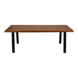 Burnham II Herringbone Wooden Dining Table - Natrural