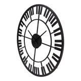 Piano Skeleton Metal Outdoor Wall Clock - Black