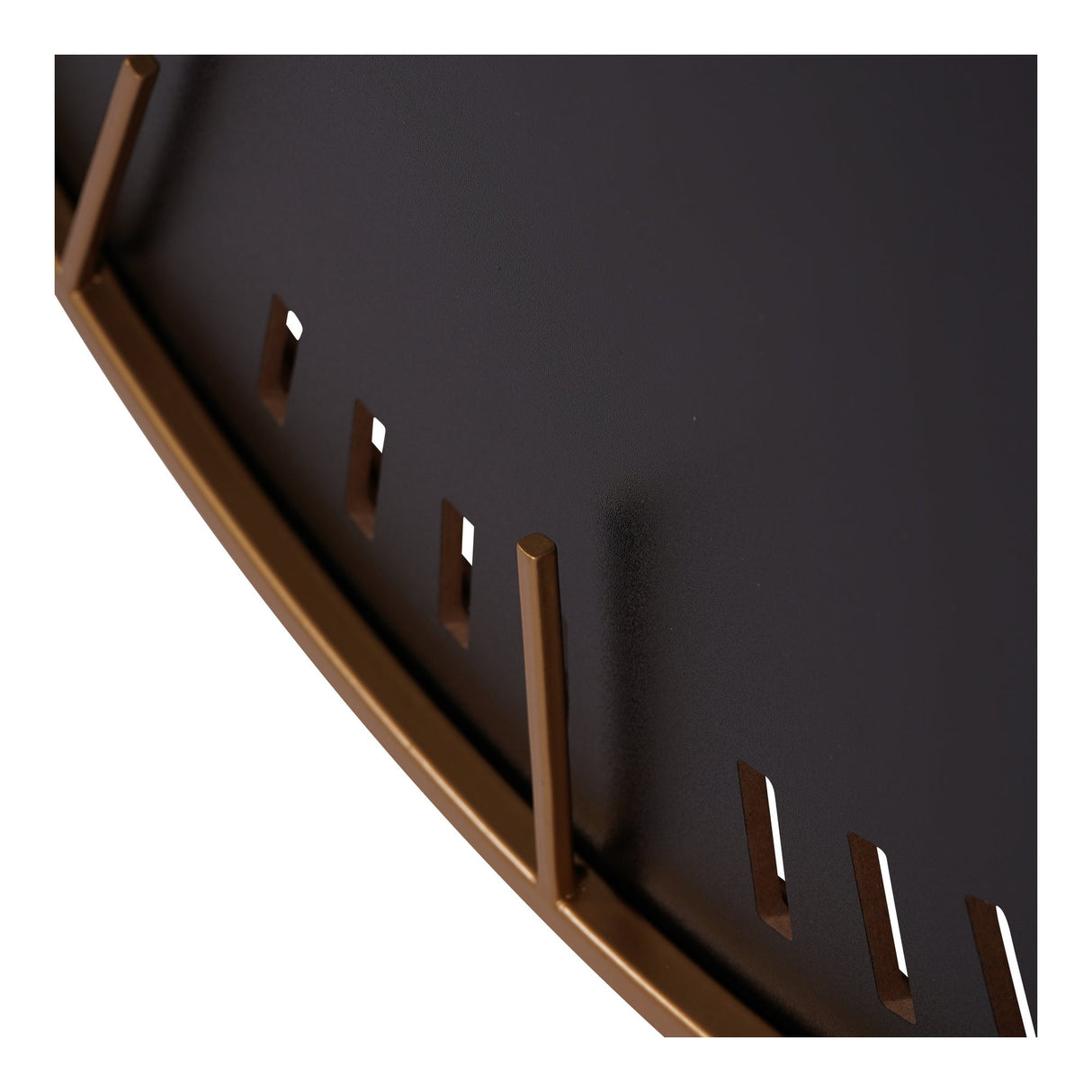 Perforated Wall Clock - Black & Gold