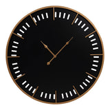 Perforated Wall Clock - Black & Gold