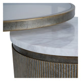 Belvedere Set of 2 Nesting Side Tables - Aged Gold