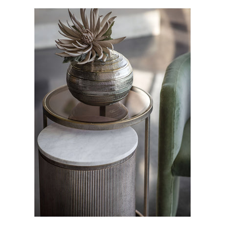 Belvedere Set of 2 Nesting Side Tables - Aged Gold