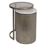 Belvedere Set of 2 Nesting Side Tables - Aged Gold