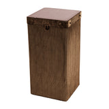 Hunter Corrugated Side Table With Storage - Antique Gold