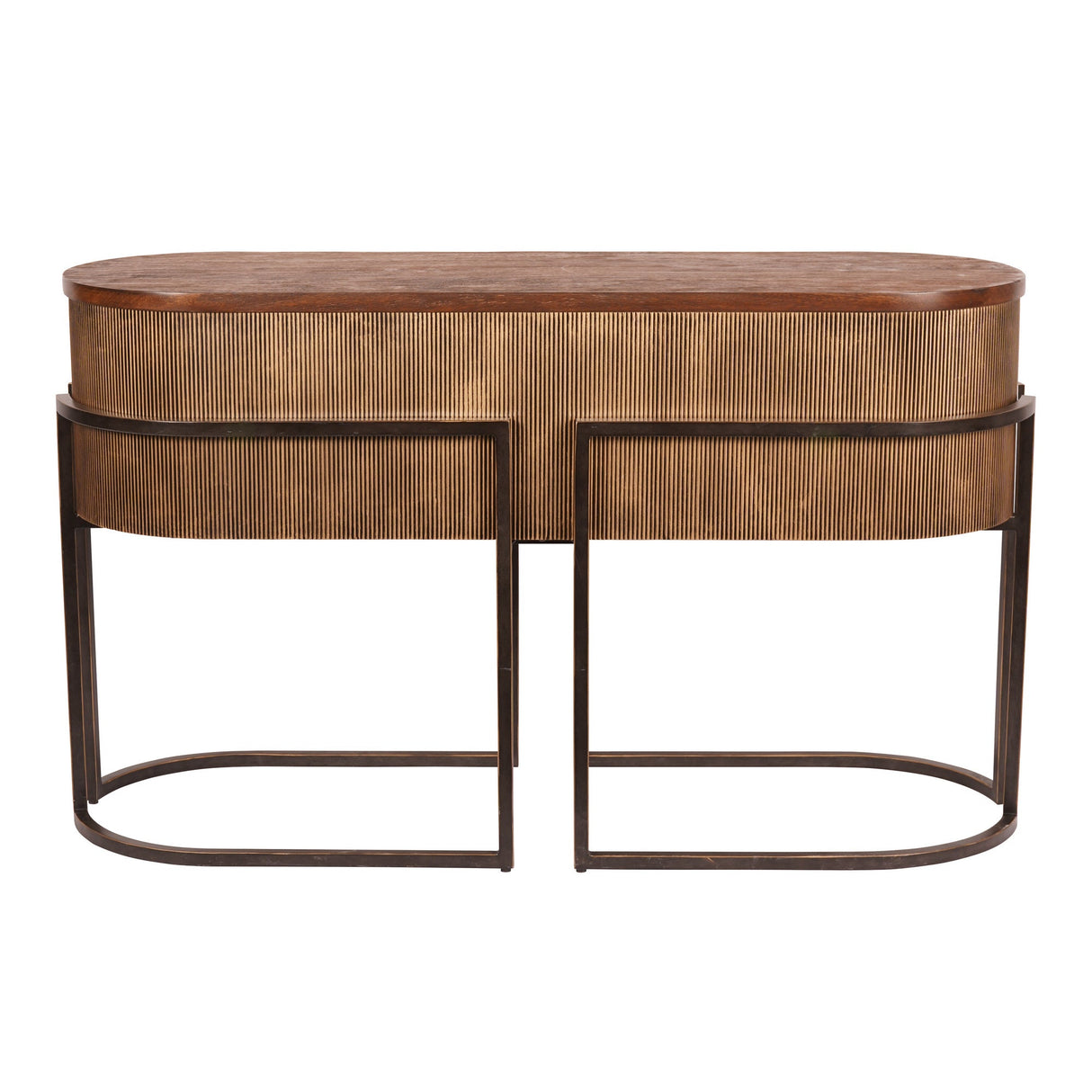 Hunter Console Table - Corrugated Gold