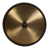 Iron Dial & Wooden Frame Wall Clock 70cm - Black & Brass