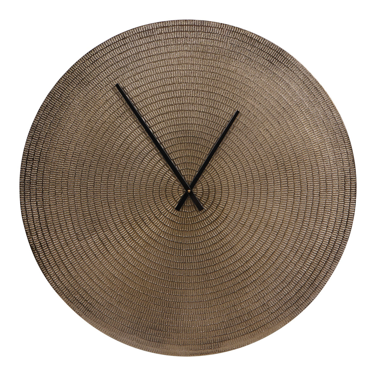 Textured Wall Clock - Champagne Gold