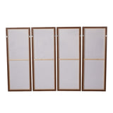 Palm Set of Four Framed Canvas - 45x120cm