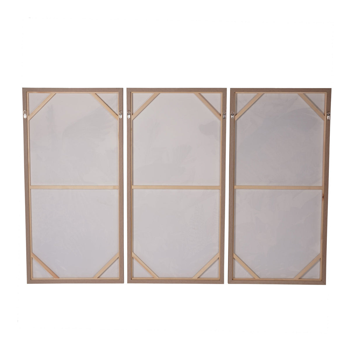 Tropical Birds Set of 3 Framed Canvas - 70x140cm