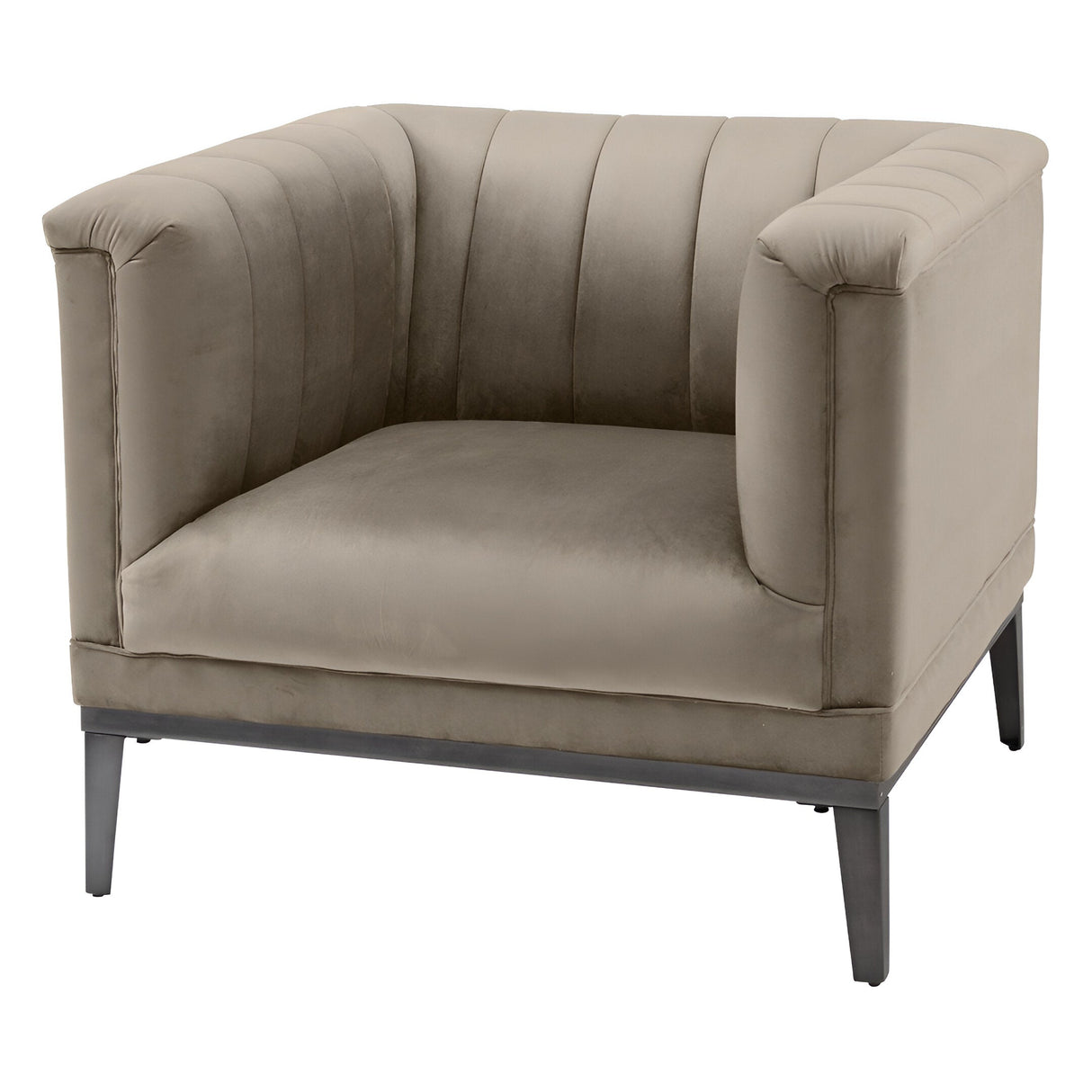 Belgravia Mink Ribbed Occasional Chair - Taupe