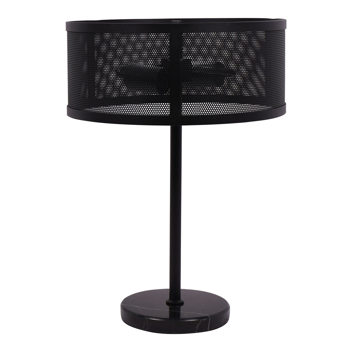 Storm Mesh Table Lamp With Shade - Black