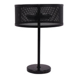 Storm Mesh Table Lamp With Shade - Black