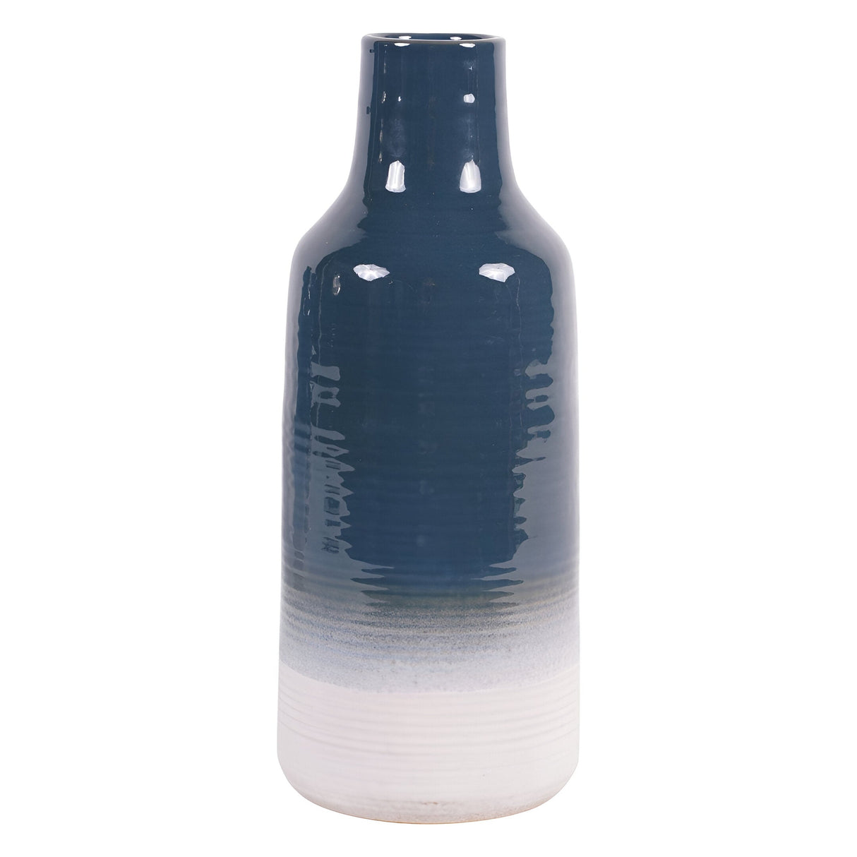 Laura Ashley Large Laneham Stoneware Vase - Blue