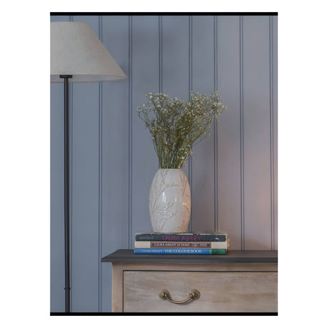Laura Ashley Large Pussywillow Stoneware Vase - White