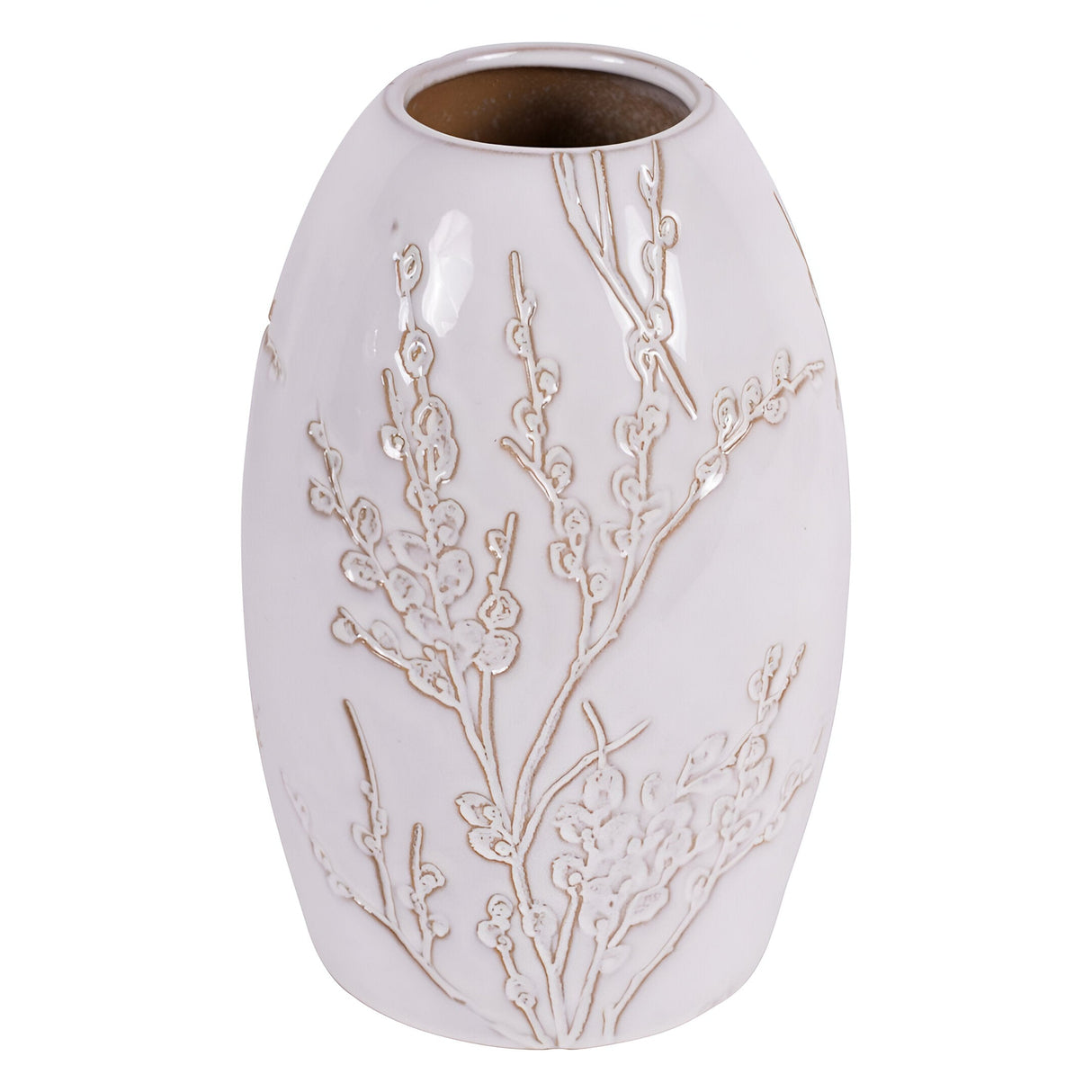 Laura Ashley Large Pussywillow Stoneware Vase - White