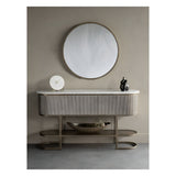 Belvedere Console Table With Shelf - Aged Gold