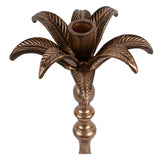 Laura Ashley Large Palm Tree Candlestick - Antique Brass