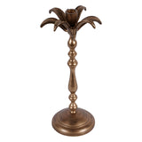 Laura Ashley Large Palm Tree Candlestick - Antique Brass