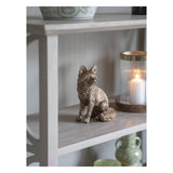 Laura Ashley Antique Gold Sitting Fox Figurine - 19.5cm
