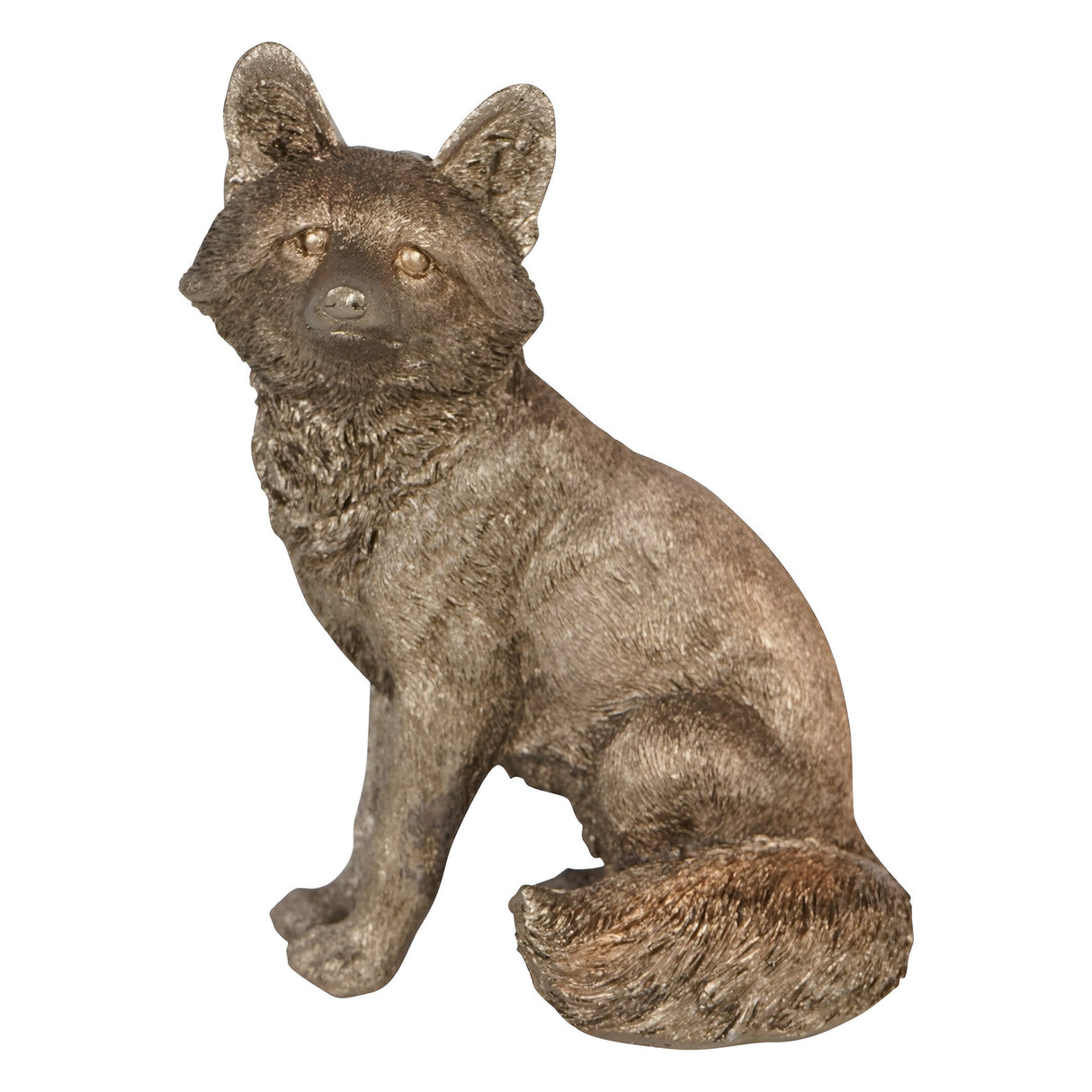 Laura Ashley Antique Gold Sitting Fox Figurine - 19.5cm