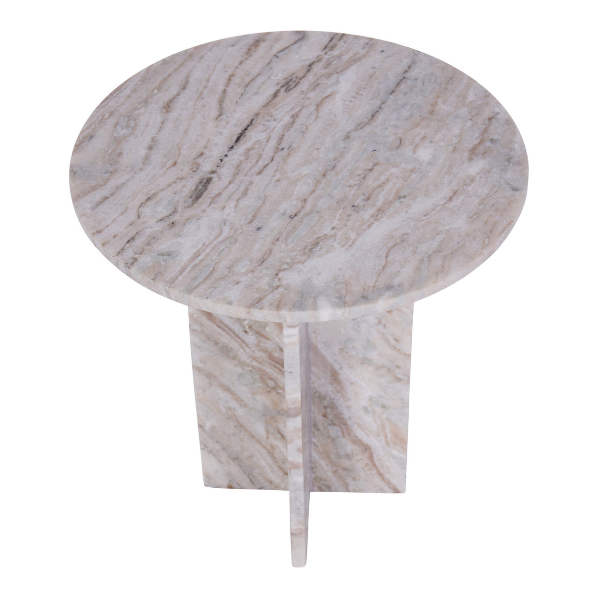 Cavallo Fantasy Marble Side Table - Brown