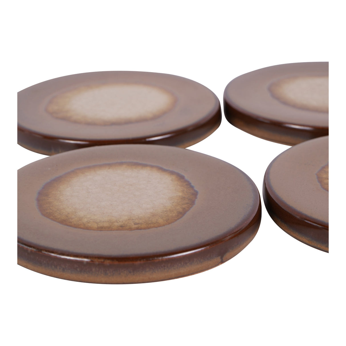Reactive Glazed Medway Coaster Set of 4 - Ochre