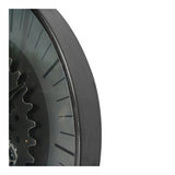 Palladium Wall Clock With Moving Cogs 80cm - Black Nickel