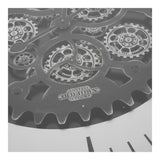 Palladium Coffee Table Clock With Moving Cogs - Black & Nickel