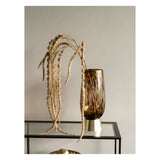 Savanna Glass Vase With Brass Base 40cm - Brown
