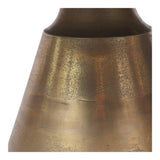 Clifton II Large Coffee Table - Antique Brass & Light Travertine