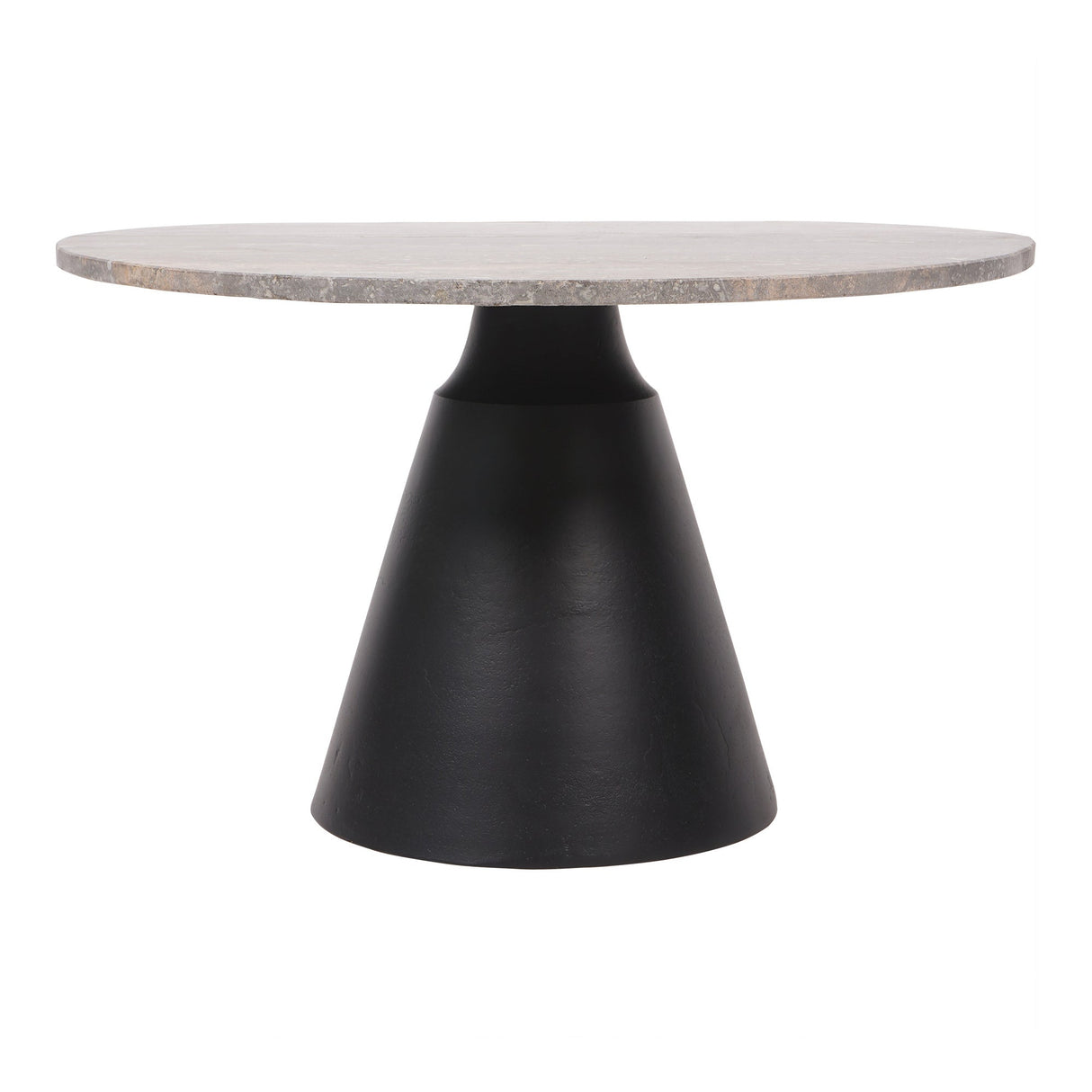 Clifton II Small Coffee Table - Charcoal Black & Dark Travertine