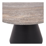 Clifton II Small Coffee Table - Charcoal Black & Dark Travertine