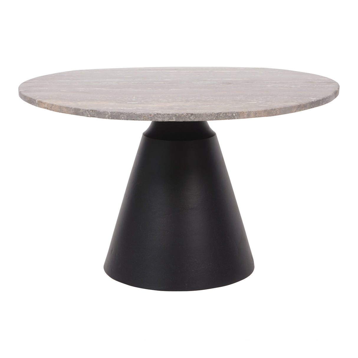 Clifton II Small Coffee Table - Charcoal Black & Dark Travertine