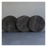 Clifton II Large Coffee Table - Charcoal Black & Dark Travertine
