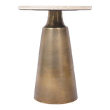 Clifton II Light Travertine Side Table - Natural