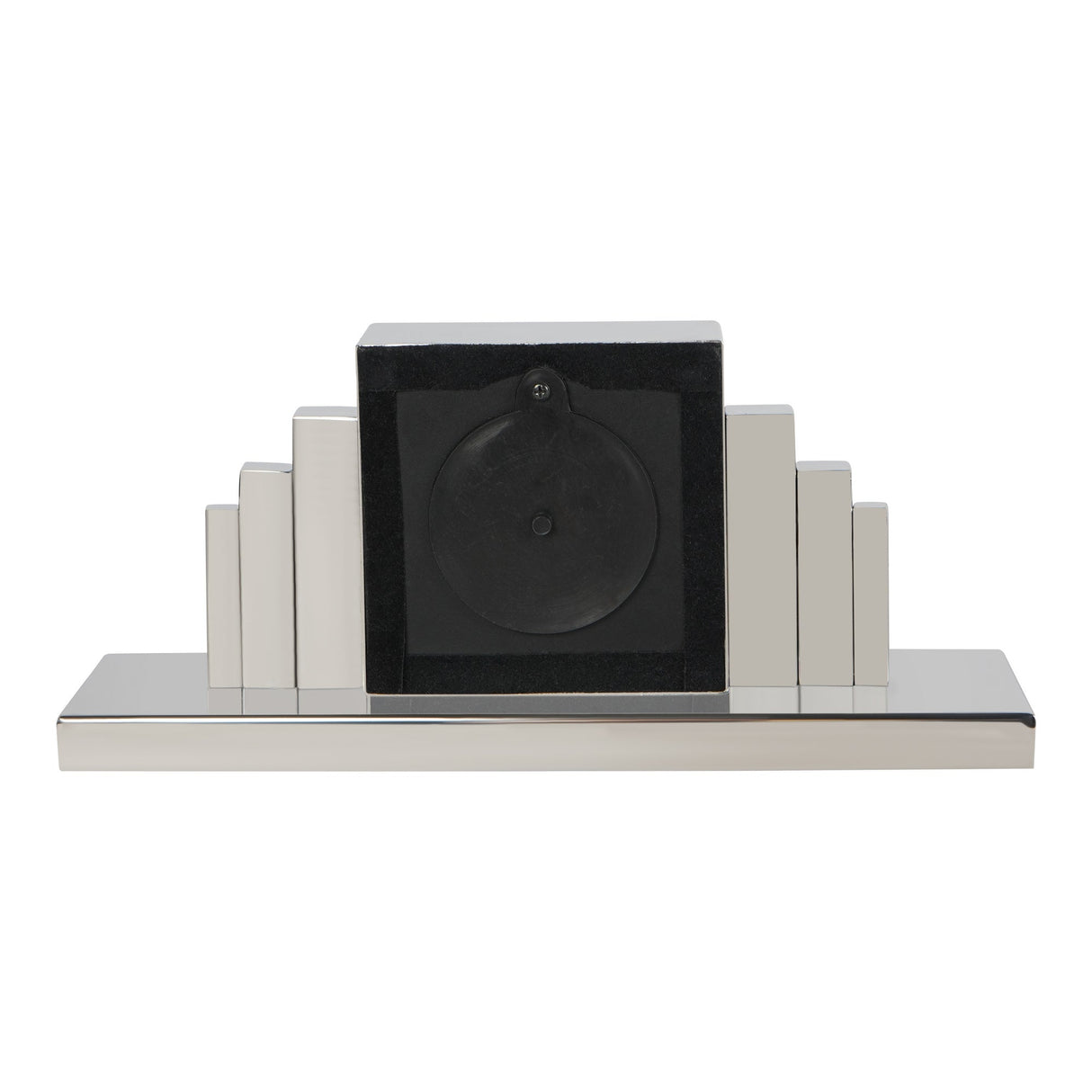 Plaza Nickel Mantel Clock - Silver