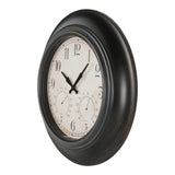 Outdoor Clock With Temperature & Humidity - Black