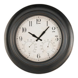 Outdoor Clock With Temperature & Humidity - Black