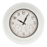 Outdoor Clock With Temperature & Humidity - White