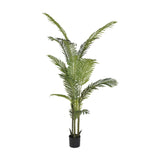 Libra Interiors Faux Areca Palm 6ft with arching green fronds on slender stems in a black plastic pot, shown against a plain white background.