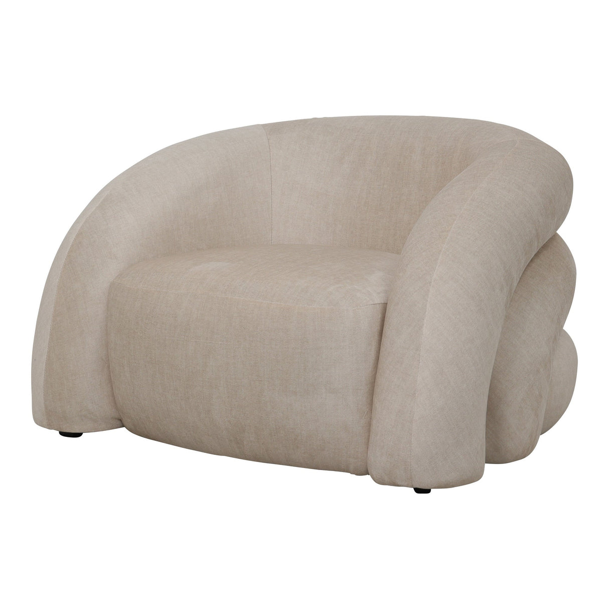 Casa Upholstered Curved Snug Chair - Cream
