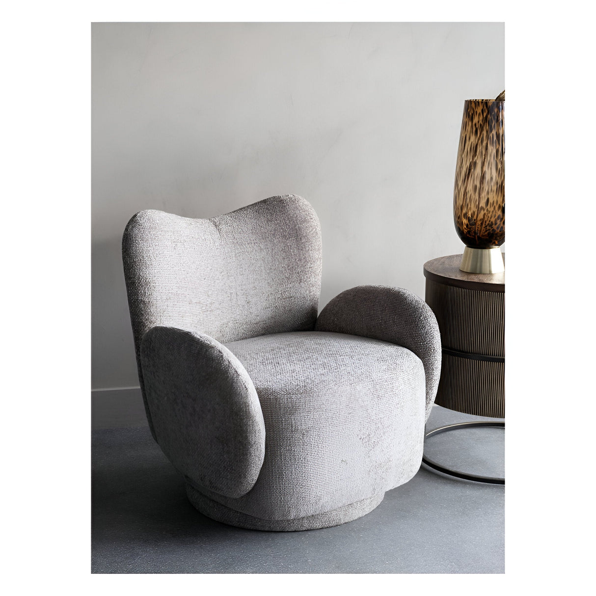 Bingham Upholstered Swivel Chair - Taupe