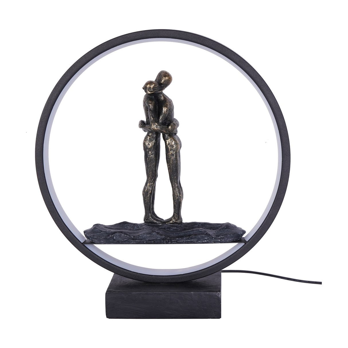 Hugging Couple LED Light Sculpture Lighting Accessory – Bronze