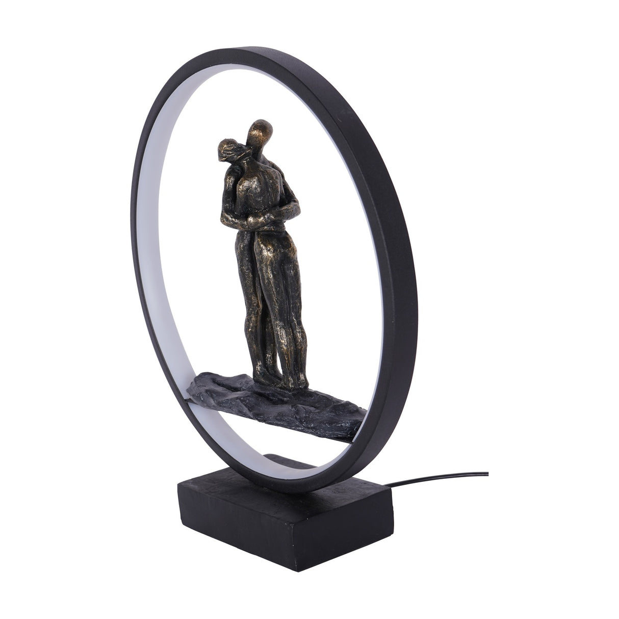 Hugging Couple LED Light Sculpture Lighting Accessory – Bronze
