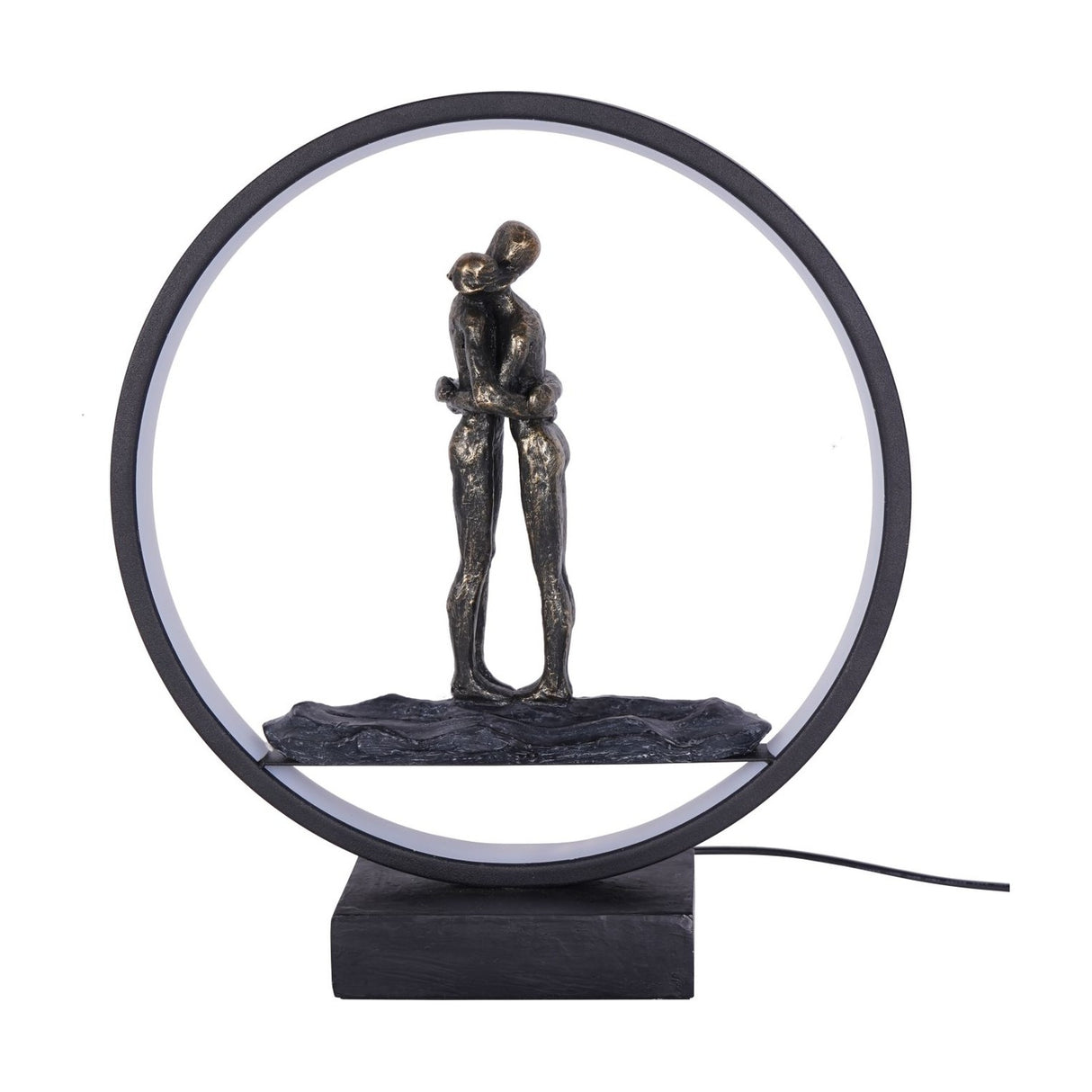 Hugging Couple LED Light Sculpture Lighting Accessory – Bronze